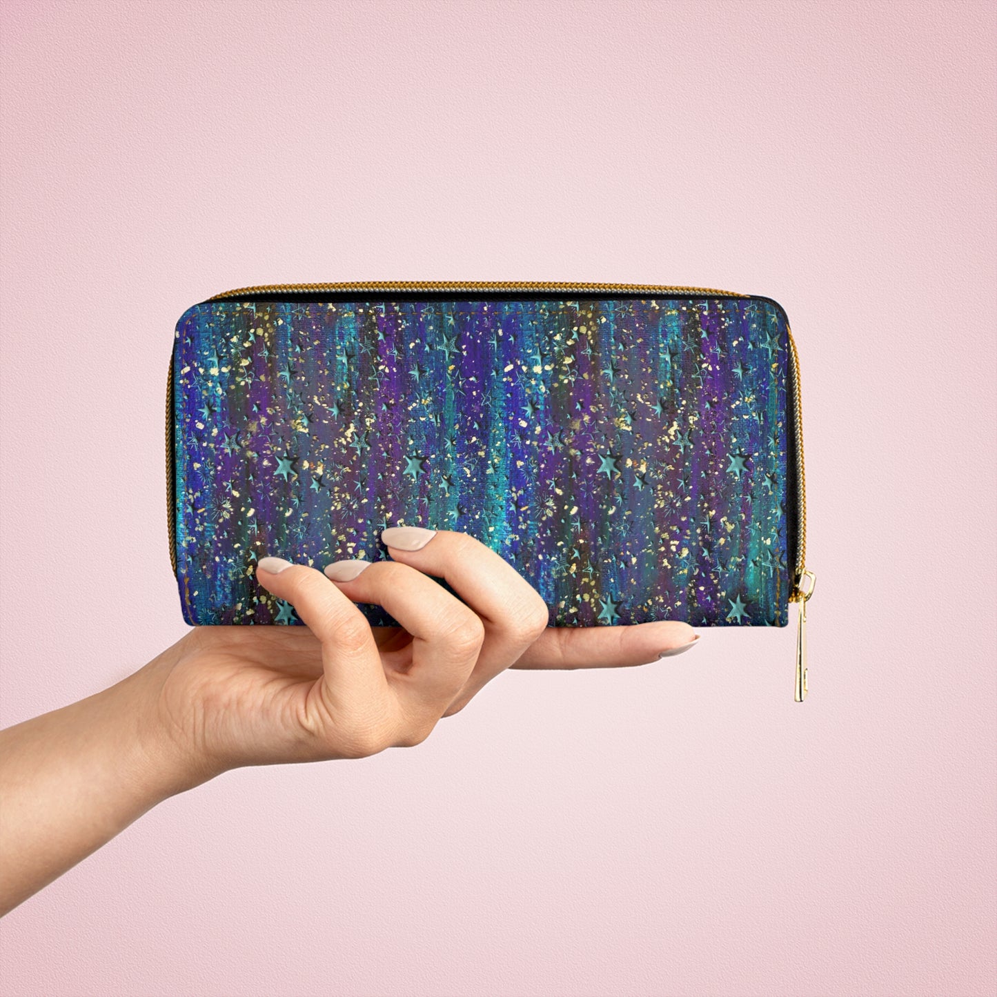 Celestial Dreams Galaxy Zipper Wallet