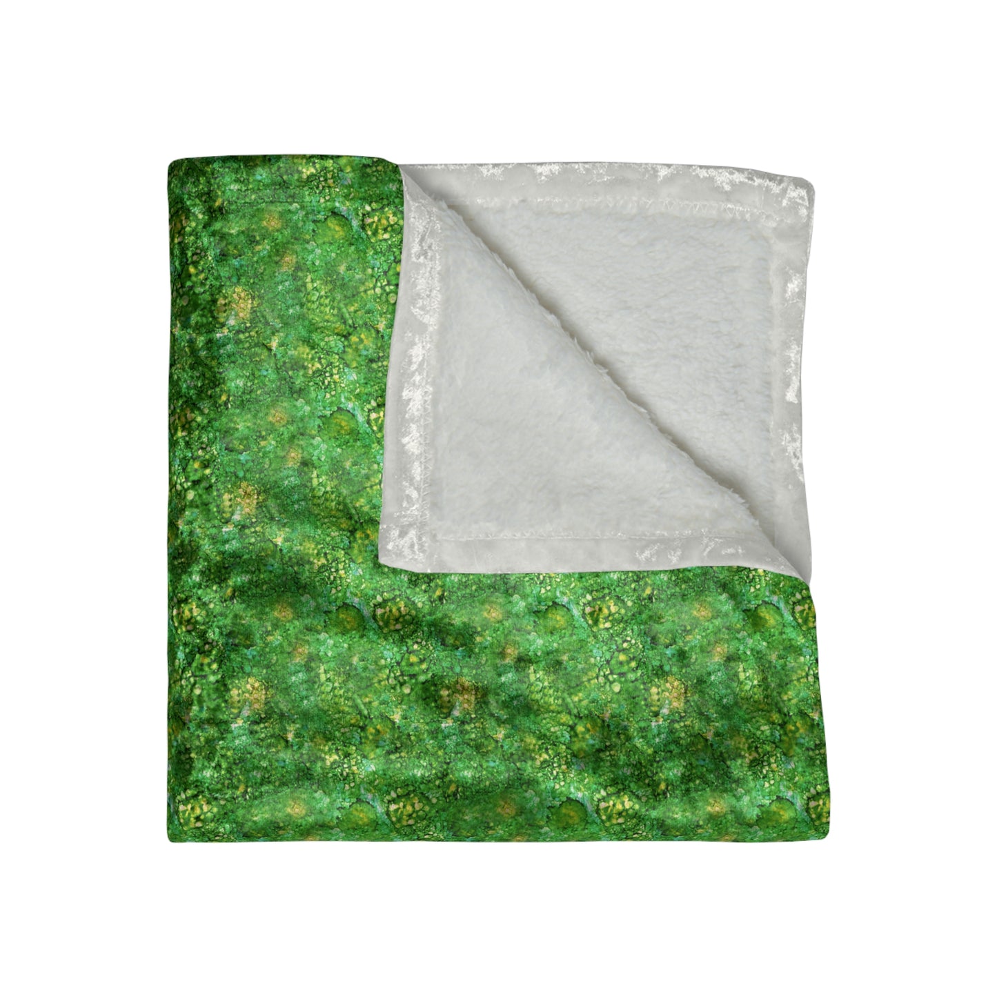 Emerald Dreams Crushed Velvet Blanket