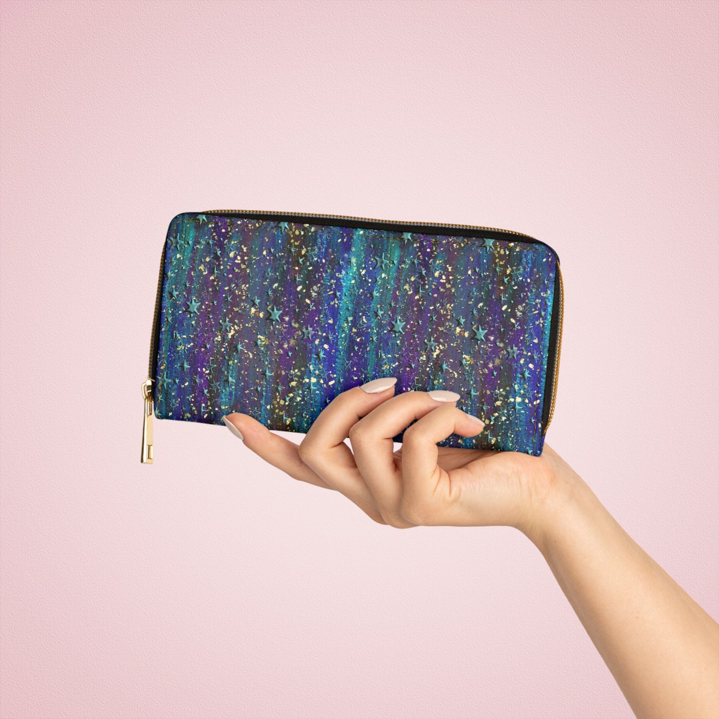 Celestial Dreams Galaxy Zipper Wallet