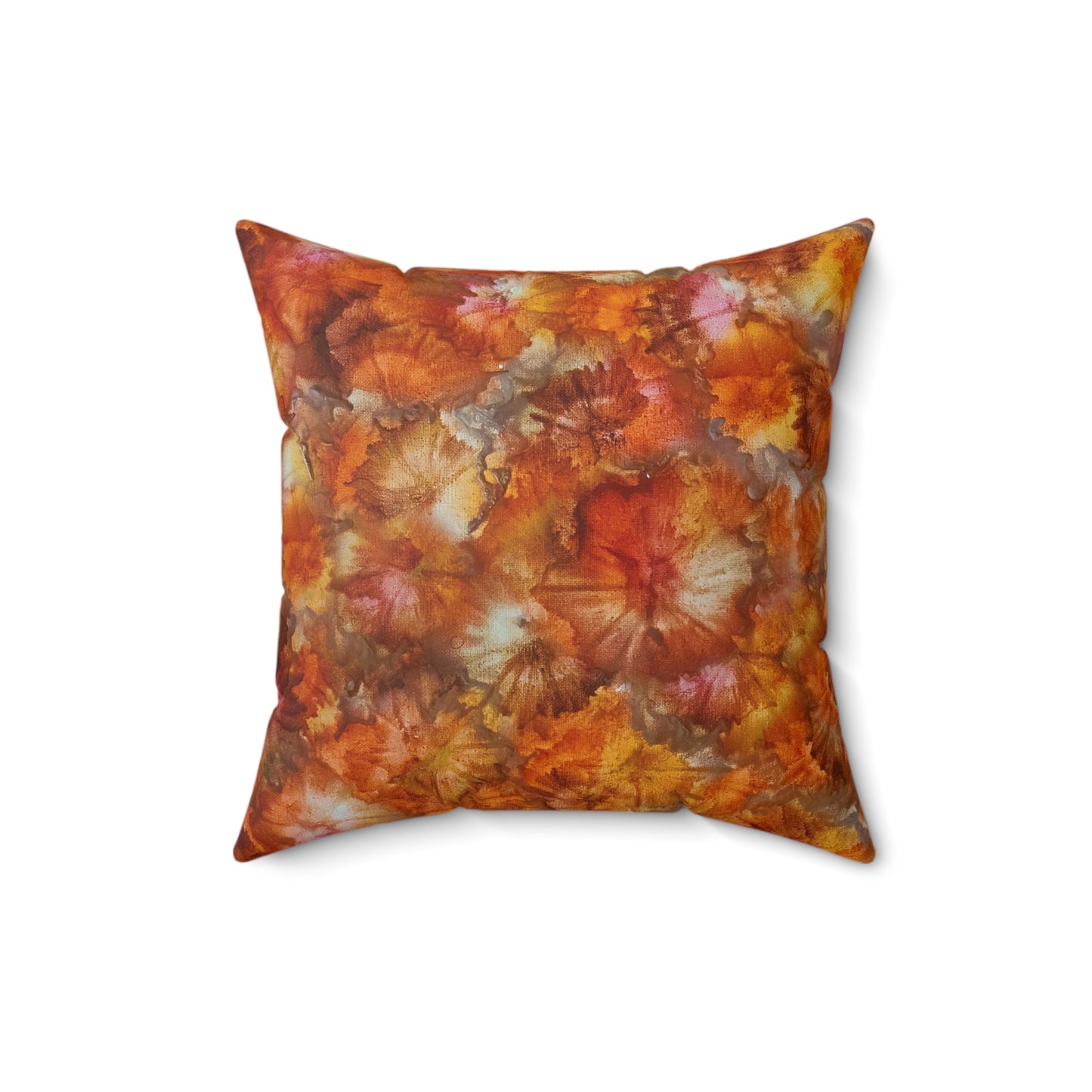 Faux Suede Square Pillow - Fall in New England
