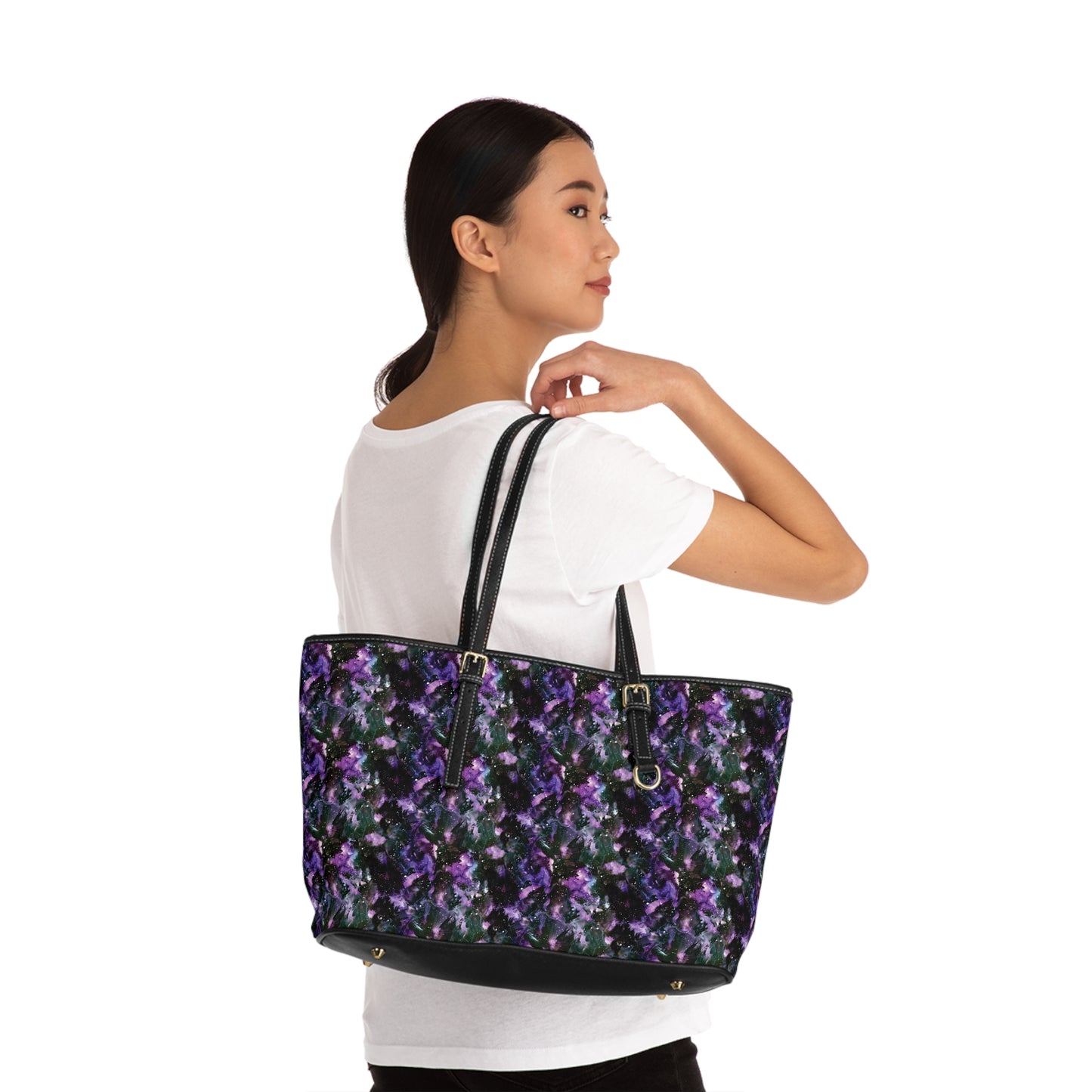 Purple Storm Shoulder Tote Bag