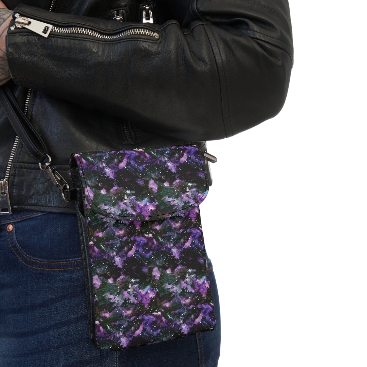 Purple Storm Crossbody Cell Phone Bag